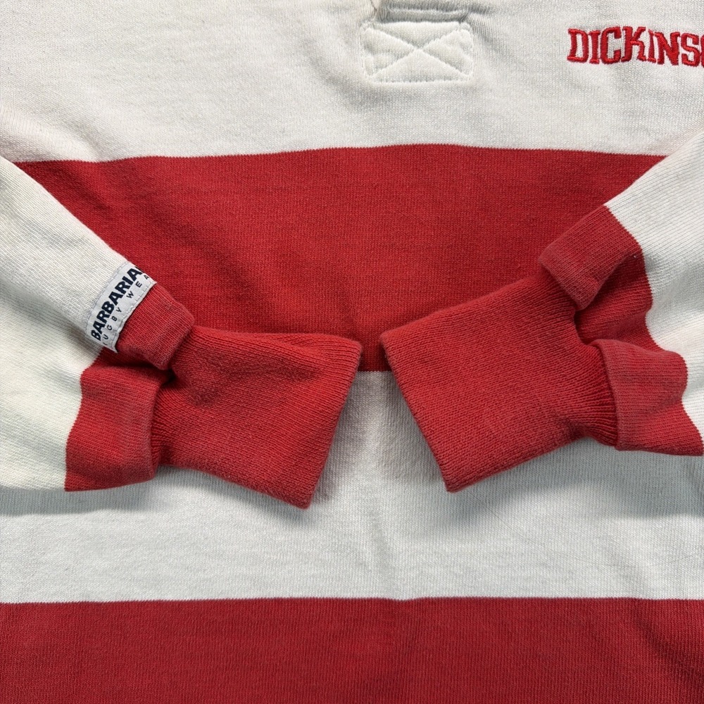 Barbarian Rugby Shirt Long Sleeve Red White Stripe Men's Small - Picture 8 of 10